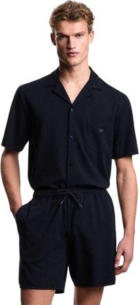 Emporio Armani EA7 Heren Bermuda Fleece Korte Broek (Marine)