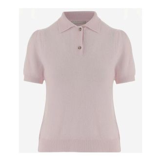 Allude Tops, Dames, Roze, XS, Cashmere Polo Shirt
