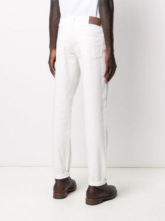 Brunello Cucinelli Straight-Leg Trousers - White