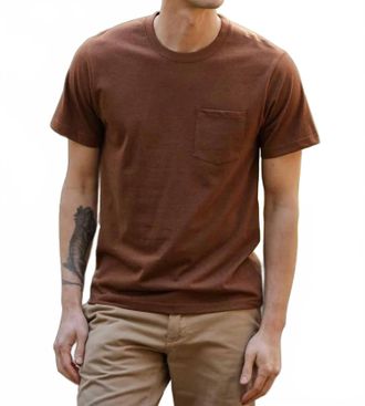 Bridge & Burn Mens Recycled Cotton Short Sleeves T-Shirt In Bronze