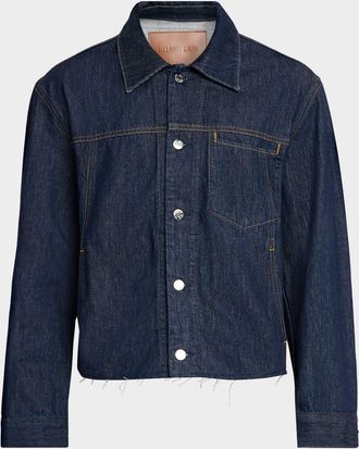Helmut Lang Men & apos;s Brooklyn Denim Cropped Trucker Jacket