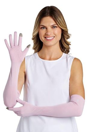 Coolibar Culebra Long Full Finger UV Sun Gloves, UPF 50+ Sun Protection in Dusty Mauve at Nordstrom, Size X-Large