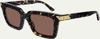 Bottega Veneta Chunky Square Acetate Sunglasses