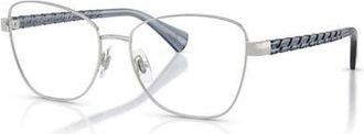 Ralph Lauren 55mm Irregular optical glasses in Silver at Nordstrom