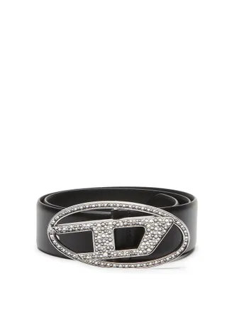 Diesel B-1dr Strass Leather Belt-Donna
