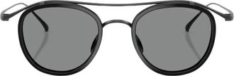 Giorgio Armani Ar 6179T 340402 Zonnebril - Heren - Zonnebrillen - Zwart - 46 MM - Accessoires