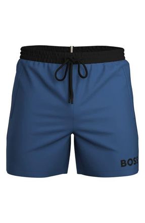 BOSS Starfish Swim Trunks in Blue at Nordstrom, Size X-Large