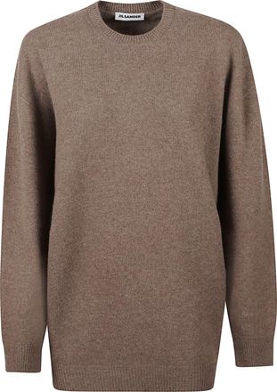 Jil Sander Textured Knit Oversized Jumper with Ribbed Details