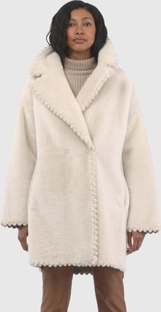 Gorski REVERSIBLE SELECT SHEARLING LAMB JACKET WITH EMBROIDERD TRIM