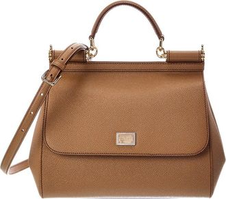 Dolce & Gabbana Sicily Large Leather Satchel