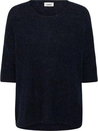 Soaked In Luxury SLTuesday Jumper - Dames - Ronde hals truien - Blauw - XL - Wol - Truien & Vesten