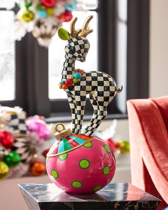 MacKenzie-Childs Confetti Christmas Deary Deer on Ornament
