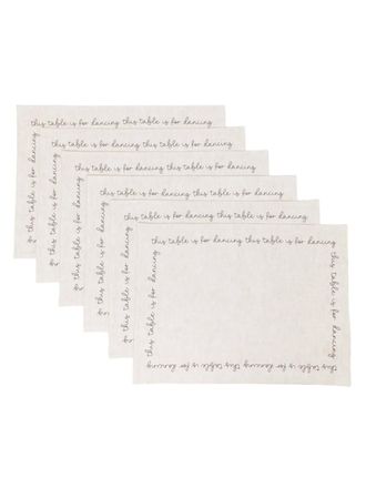 Bambah Dancing table placemats (set of six) - unisex - TENCEL - One Size - Neutrals