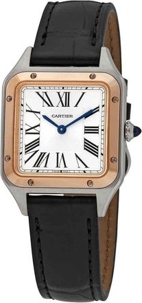 Cartier Santos-Dumont Small Model Quartz Silver Dial Unisex Watch W2SA0012