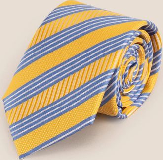 Oswin Hyde Mens Classic Stripe Yellow Blue