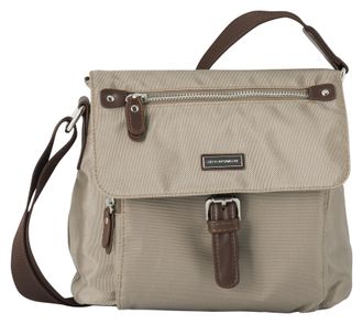 Tom Tailor Umh&auml;ngetasche TOM TAILOR Rina, Damen, Gr. B/H/T: 22,5cm x 19cm x 9cm, beige, Lederimitat, Nylon, gepflegt, kontrastfarbene Details, mehrfarbig, Tasche