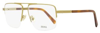 Ermenegildo Zegna Mens Rectangular Pilot Eyeglasses EZ5274 035 Matte Bronze 59mm