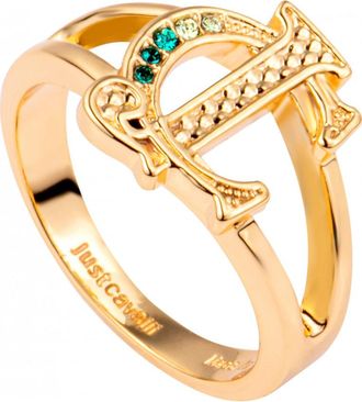 Just Cavalli Womens JCRG01143407 Ladies Ring - Gold Stainless Steel - Size L 1/2