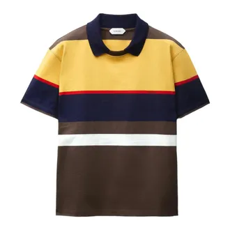 Versace Polo Shirts, male, Multicolor, Size: M Embroidered Logo Polo Shirt