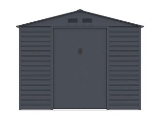 VENTE-UNIQUE.COM Cobertizo de jard&iacute;n metal gris antracita