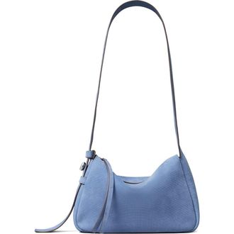 Tory Burch Small Romy Nubuck Leather Shoulder Bag in Soft Blue at Nordstrom