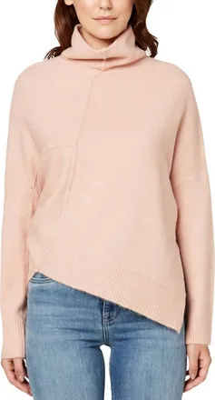 Buffalo David Bitton Elin Asymmetrical Sweater In Adobe Rose