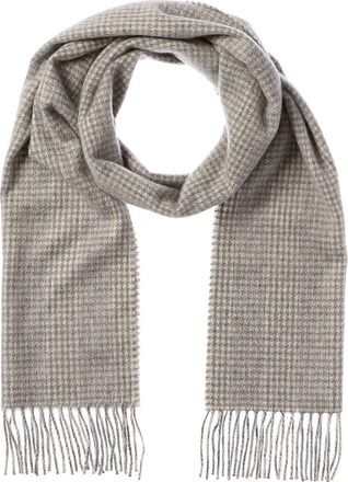 Amicale Cashmere Houndstooth Cashmere Scarf