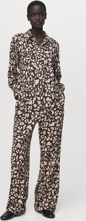 Mango Camicia dritta animal print marrone - Donna - XXS - MANGO