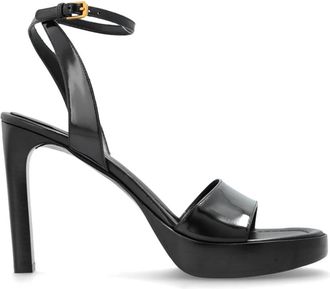Balenciaga Fargo Sandal - Dames - Sandalen met hakken - Zwart - 40 EU - Leer - Schoenen