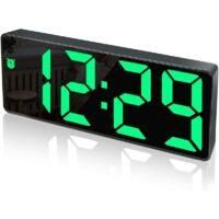 OEM Reloj Despertador Digital, Pantalla Led Grande, Superficie De Espejo, Funci&oacute;n De Repetici&oacute;n De Alarma Y Puerto De Carga Usb, Brillo Ajustable, Ideal P