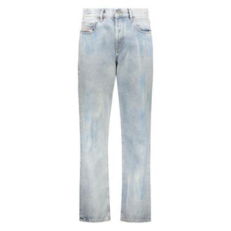 Diesel Straight Jeans, male, Blue, Size: W34 Straight-cut Jeans