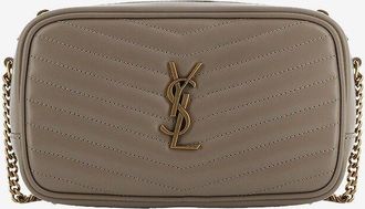 Saint Laurent Gesteppte Lederschultertasche Lou Camera Mini