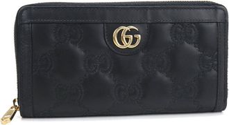 Gucci Black Leather Long Wallet (Bi-Fold) (Pre-Owned)