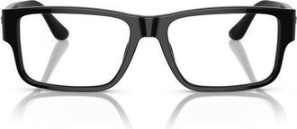 Versace 57mm Rectangle optical glasses in Black at Nordstrom