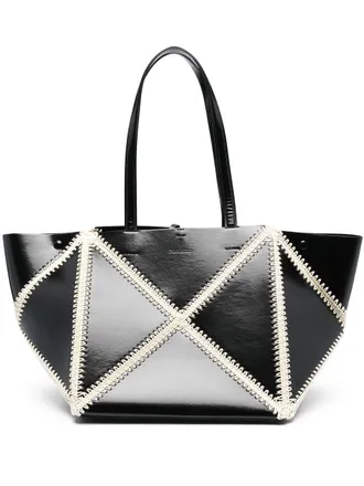 Nanushka Borsa tote con cuciture decorative - Nero