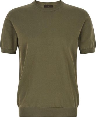 Zanone Green Cotton Sweater