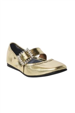 Free People Womens Ursa Gemini Ballet Flat In Champagne Metallic