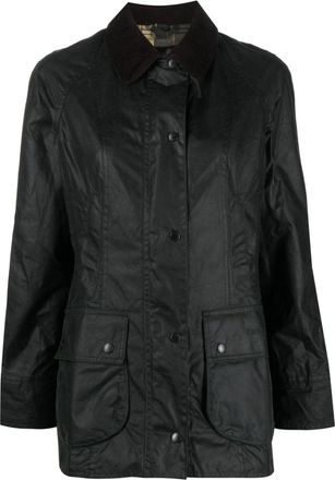 Barbour Beadnell waxed jacket - women - Polyester/Cotton/Cotton - 14 - Green