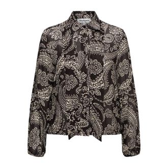 &Co Woman Alisha Paisley Blouse - Dames - Blouses & Shirts - Bruin - Maat: XS Viscose