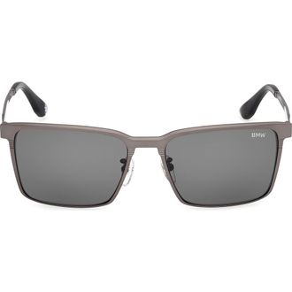 BMW 57mm Sunglasses in Matte Gunmetal /Smoke at Nordstrom Rack