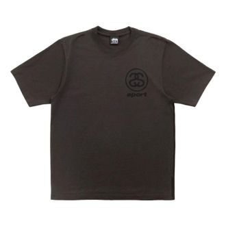 St&uuml;ssy Link Sports Pigment Dyed T-Shirt Faded Black 1905191-BLAC
