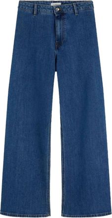 Tommy Hilfiger Wide Leg Rian HW Ankle Jeans - Dames - Loose Fit Jeans - Blauw - W25 L32 - Katoen - Jeans