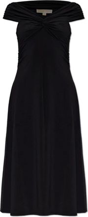 Michael Kors Het Gekreukelde Jurk - Dames - Casual kleedjes - Zwart - L - Kleedjes