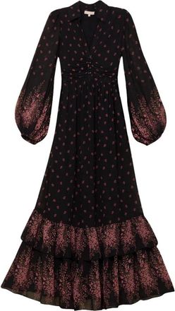 By Ti Mo Georgette Overhemdjurk - Dames - Shirt Kleedjes - Veelkleurig - M - Kleedjes