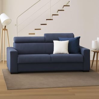 Talamo Italia Talamo Italia - Sofa Cama Aisha, Sof&aacute; De 3 Plazas, 100% Made In Italy, Sof&aacute; De Sal&oacute;n Con Apertura Giratoria, Con Reposacabezas Ajustables Y Reposabraz