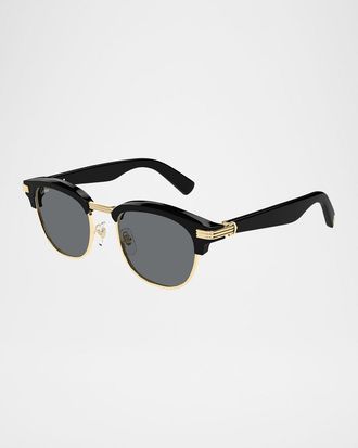 Cartier Mens Round Two-Tone Sunglasses