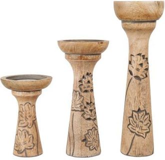 Mela Artisans Lotus Vine Pillar Candleholder Set in Natural at Nordstrom