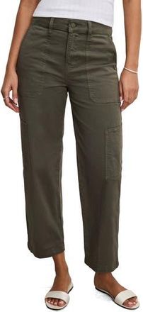 Good American Crop Twill Cargo Pants in Fatigue001 at Nordstrom Rack, Size 12