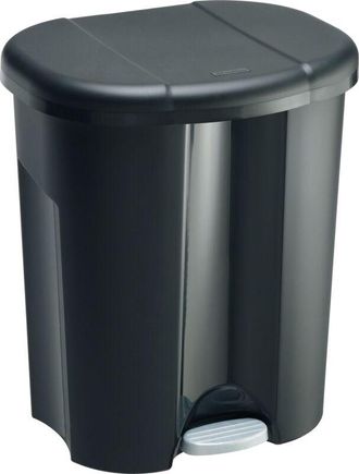 Rotho Rotho - Poubelle à pédale trio 1x10/2x15l L420xH585mm cuivre noir