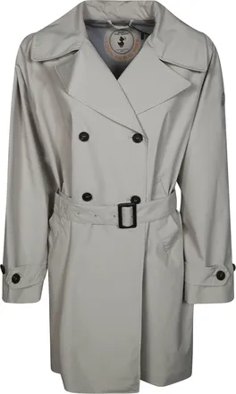 Save The Duck Livia Double Breasted Belted Trench Coat